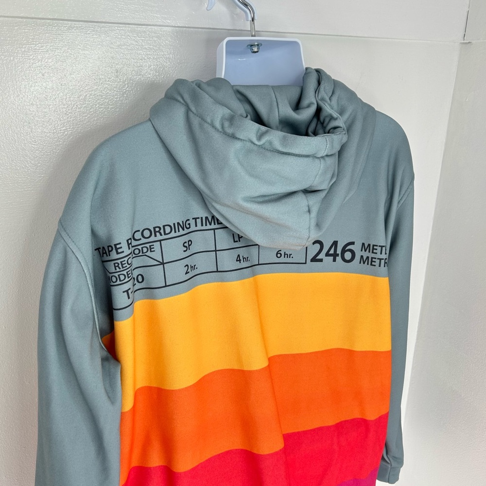 Hoodie Lab VHS Video Cassette T-120 Pullover Sweatshirt Hoodie Size 3XL Colorful - Picture 8 of 13